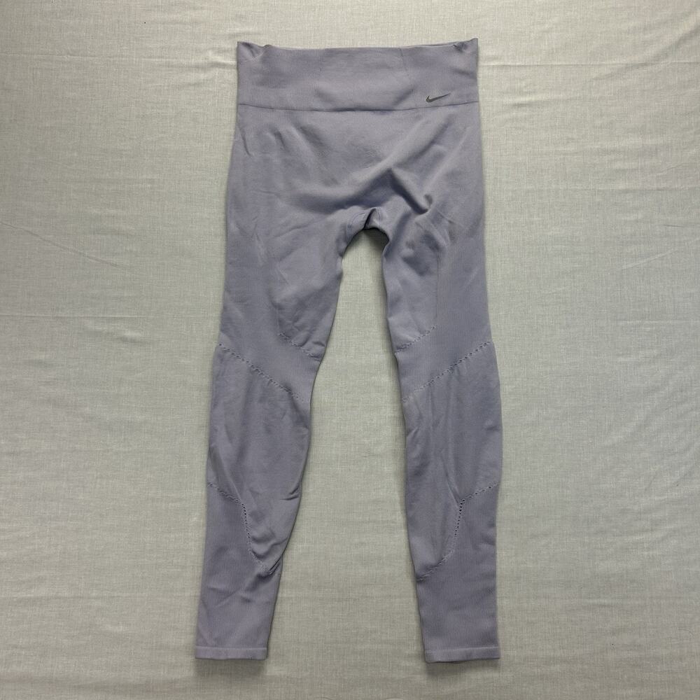 Nike Dri-FIT Power Tight Leggings Women's XL Purple Dawn Gunsmoke Yoga Workout